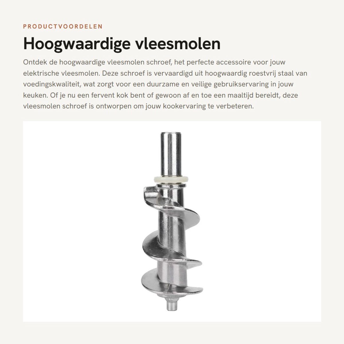 Dailygoods - Hoogwaardige vleesmolen - Vleesmolenaccessoire - Duurzaam - Roestvrij staal - Keukenaccessoire - Veilig en niet-giftig - Geschikt voor th...