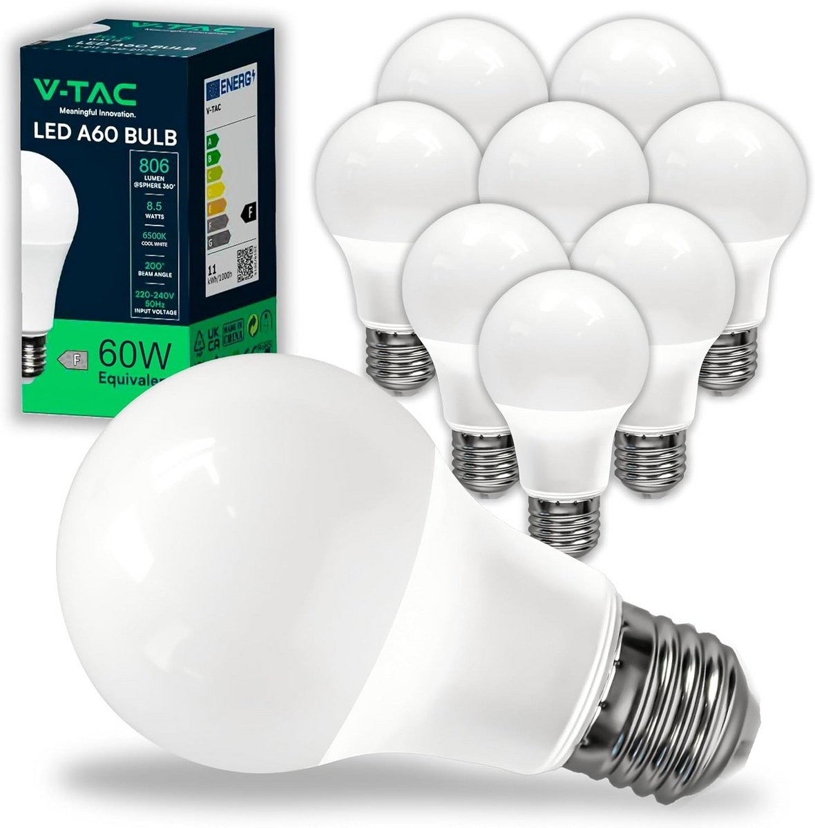 LED Lampen - Energiezuinige Bollen - Algemene Verlichting - Direct Helder Licht - 10 Stuks - Neutraal Wit