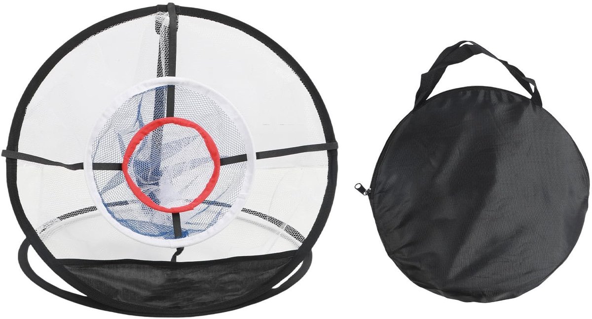 Dailygoods- Chipping Net 3-Laags Ontwerp - Oefennet - Golfaccessoires - Verbeter Vaardigheden - Inclusief Opbergzak - Geschikt voor Binnen/Buiten