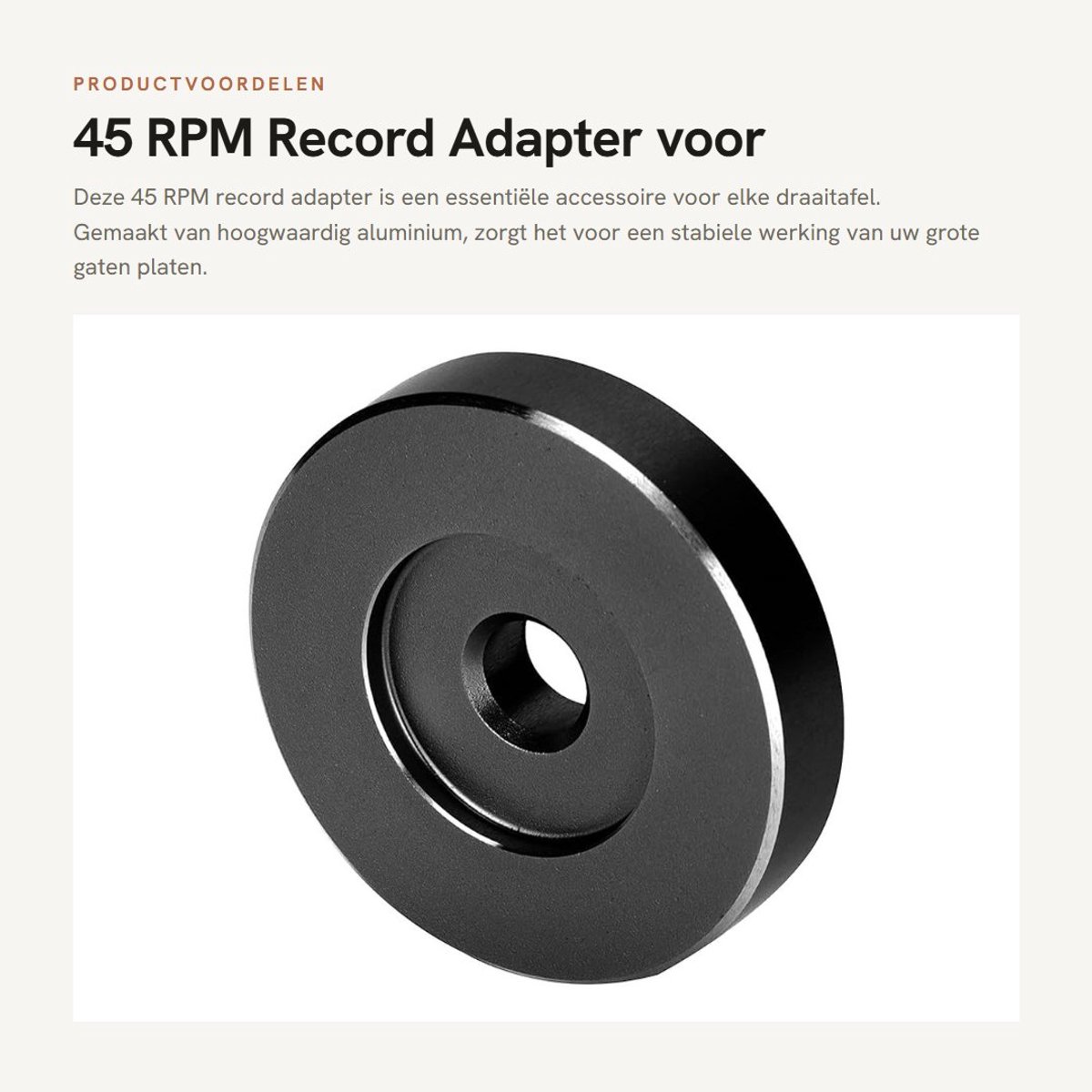 Dailygoods - 45 RPM Record Adapter voor Draaitafel