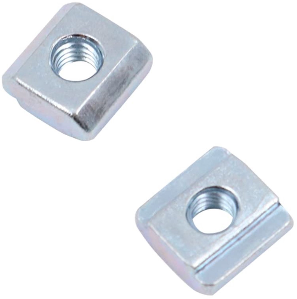 Dailygoods- Sleufmoer 100 Stuks - Glijdende T-sleufmoer - Verzinkte Koolstofstalen Moer - Bevestiging voor Aluminium Profiel - Vierkante Sleufmoer - EU20-M4 - Bevestigingsmoer