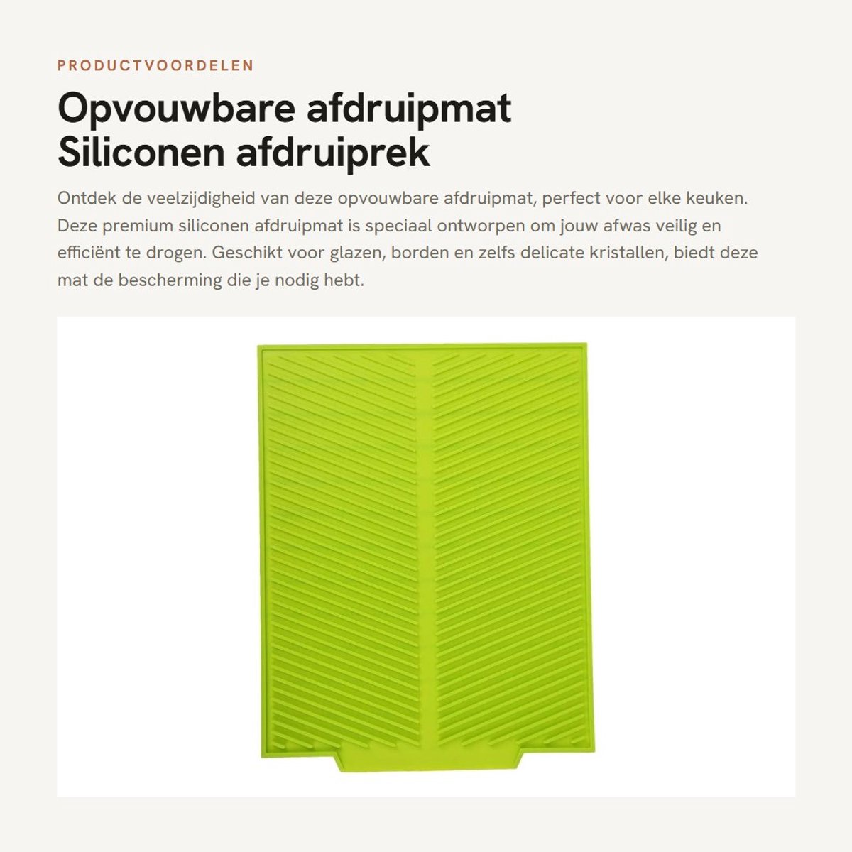 Dailygoods- Afdruipmat Extra Groot - Opvouwbaar - Hittebestendig Siliconen - Antislip Randen - Voedselveilig - Snelle Droging - Afvoerpad