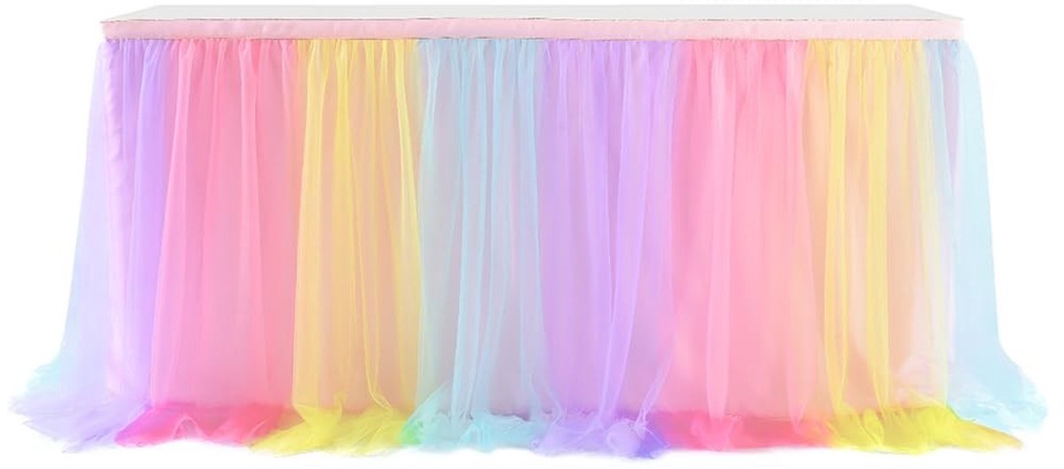 Dailygoods - Tule Tafelrok voor Feestelijke Decoratie, 427 x 77 cm