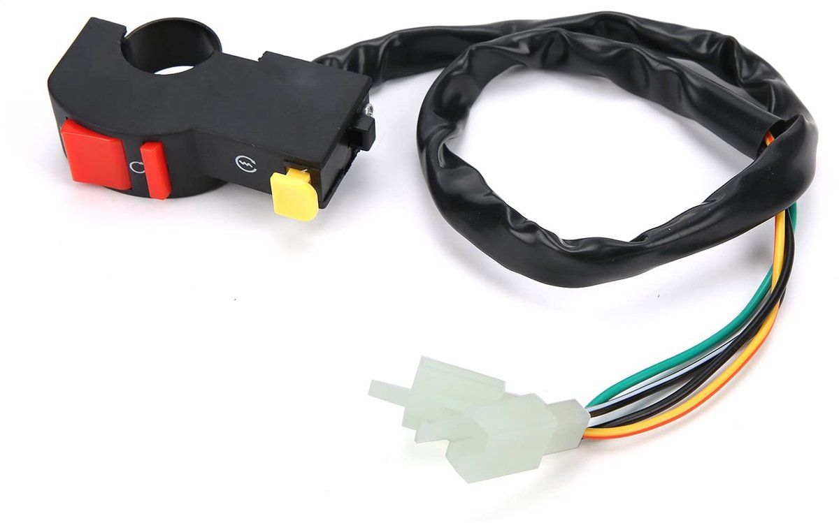 Dailygoods - Motor Stop-knopschakelaar - Stuurontsteking Aan Uit - Eenvoudige installatie - Zwart - Vervanging voor Quad - Geschikt voor en Gokart