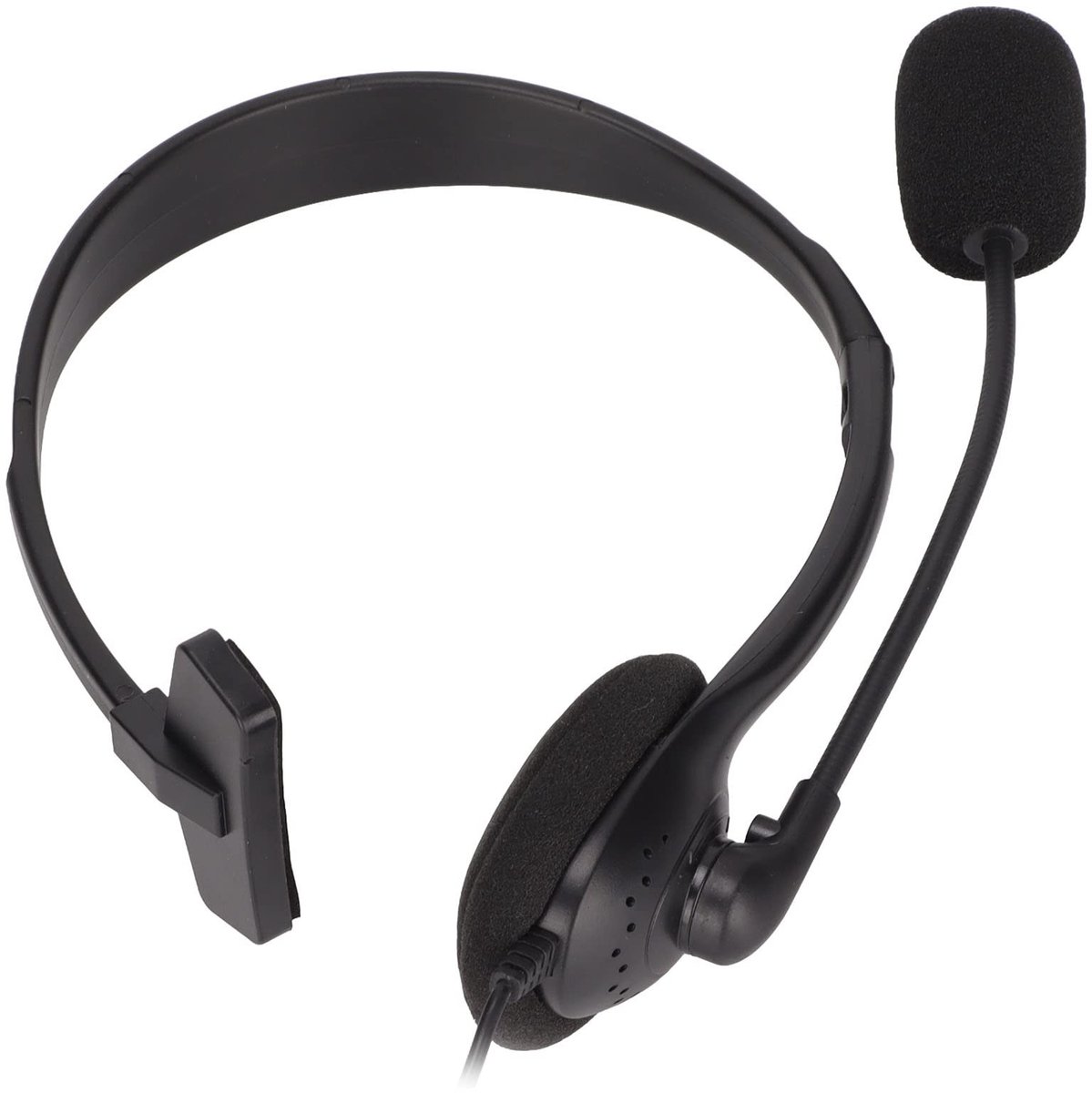 Dailygoods - Headset met Microfoon - Ruisonderdrukking - Ultralicht - Zwart - Klantenservice - Ideaal voor zakelijke gesprekken - Comfortabele oorkussens