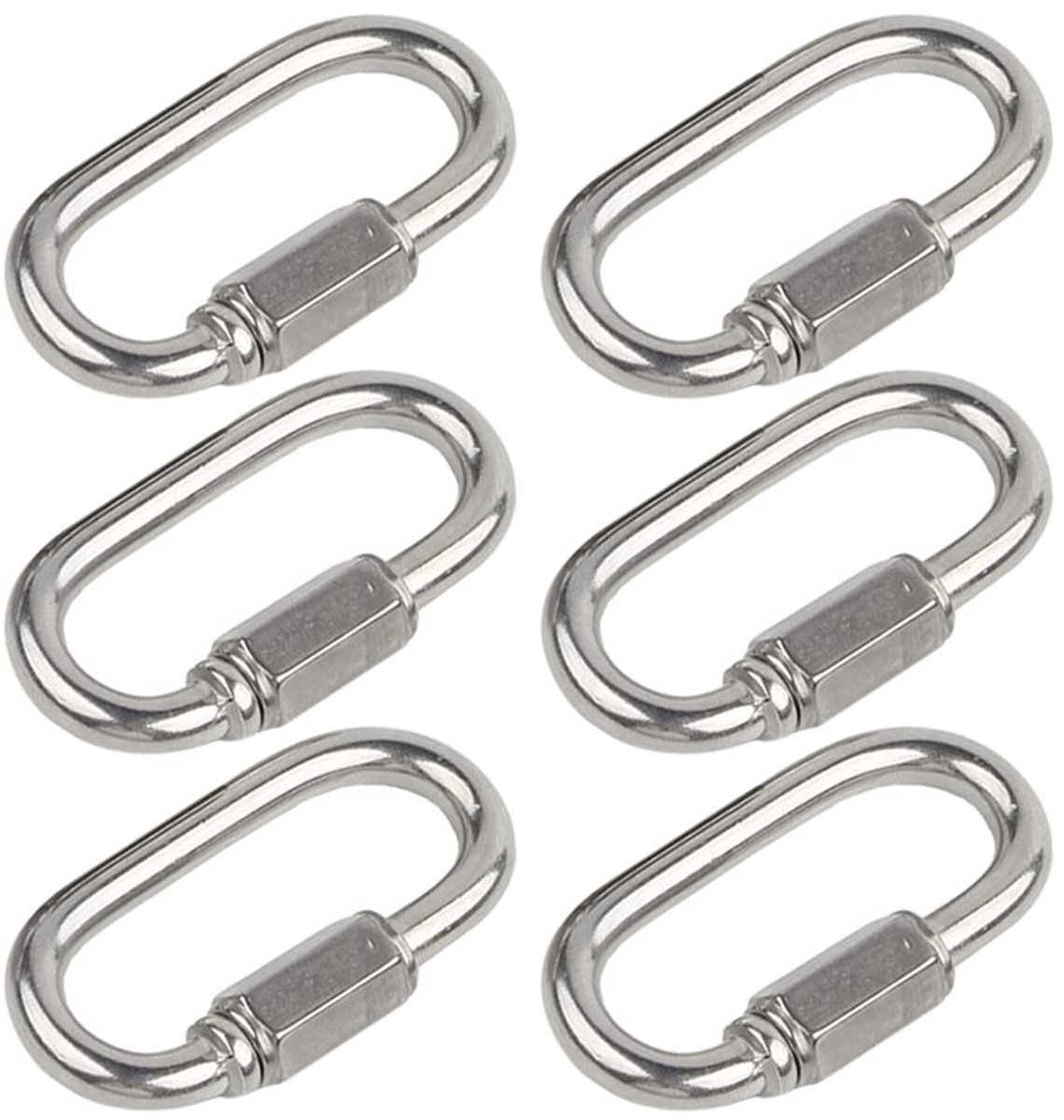Dailygoods- Karabijnhaak Heavy Duty - Roestvrij Staal - O-type - Sleutelhanger - Connectoren - Perfect voor Outdooractiviteiten - Haak