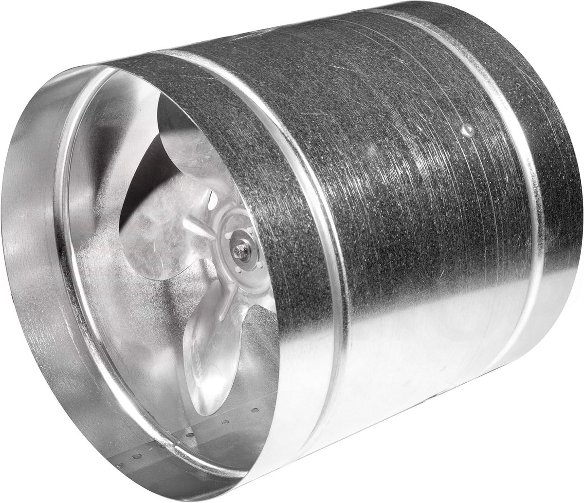 Buisventilator - Afzuigventilator - Luchtcirculatie - Corrosiebestendig staal - Ø 160 mm -