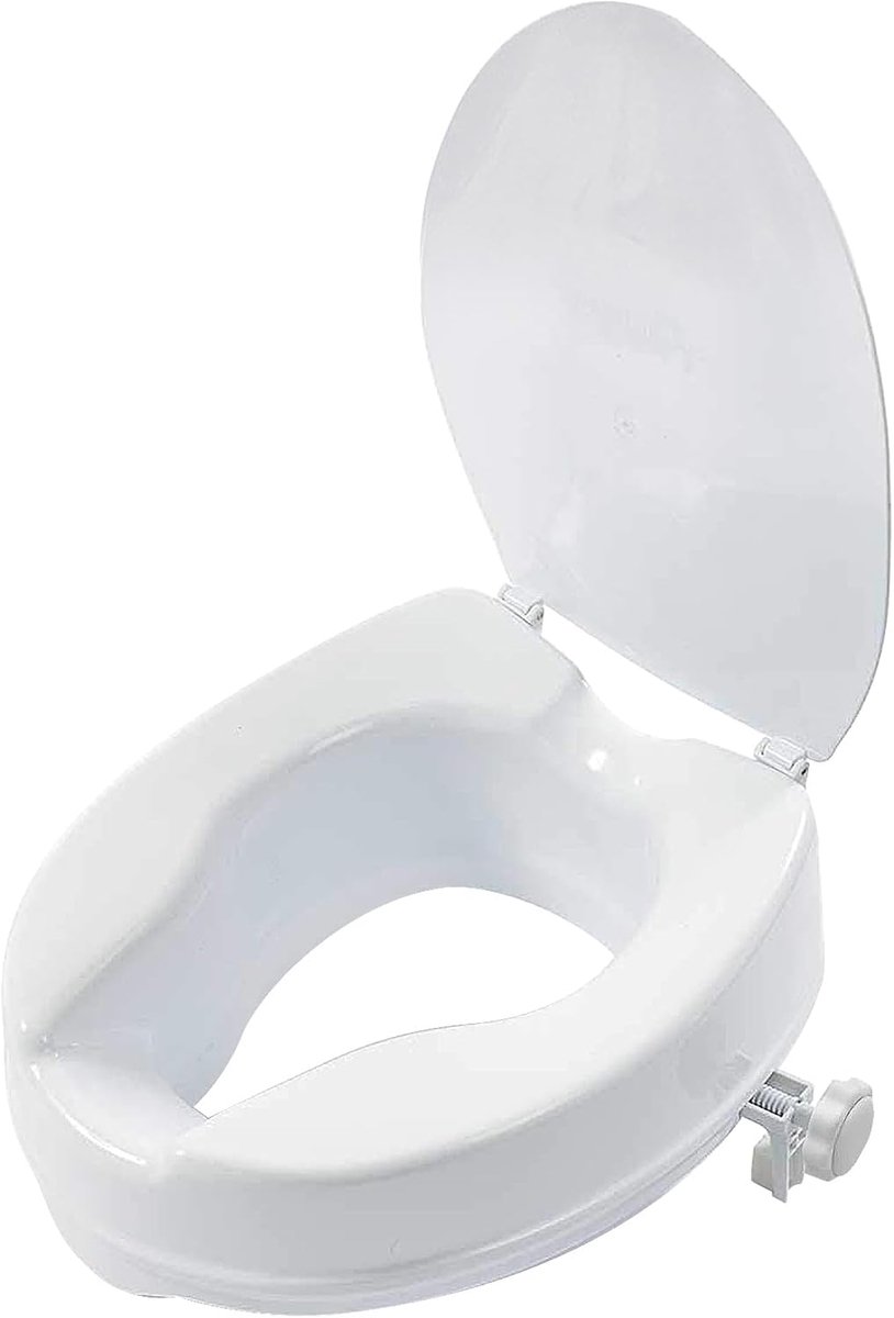 Toiletverhoger - Toiletopzetstuk - Zelfstandig Zitten - Veilige Klembevestiging - 15 cm Hoog - Wit