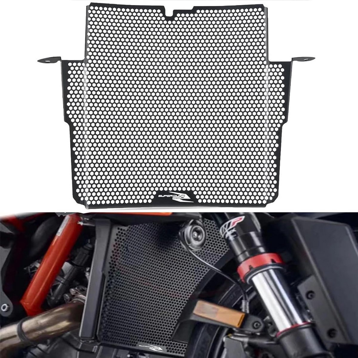 Radiator Bescherming - Motor Roosters - Motor Rijden - Geoptimaliseerde Luchtstroom - 31 x 25 x 2 cm - Zwart