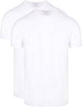 Slater 7500 - BASIC FIT 2-pack T-shirt ronde hals korte mouw wit XL 100% katoen