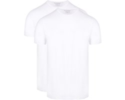 Slater 7500 - BASIC FIT 2-pack T-shirt ronde hals korte mouw wit XL 100% katoen