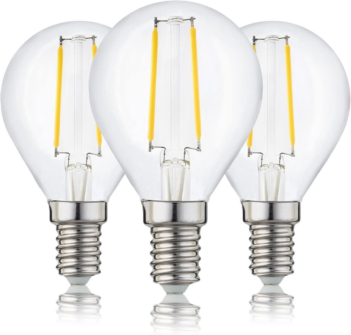Ledlampen E14 - Spaarlampen Gloeilampen - Gezellige sfeer - Oogvriendelijk licht - 3 stuks - Warmwit