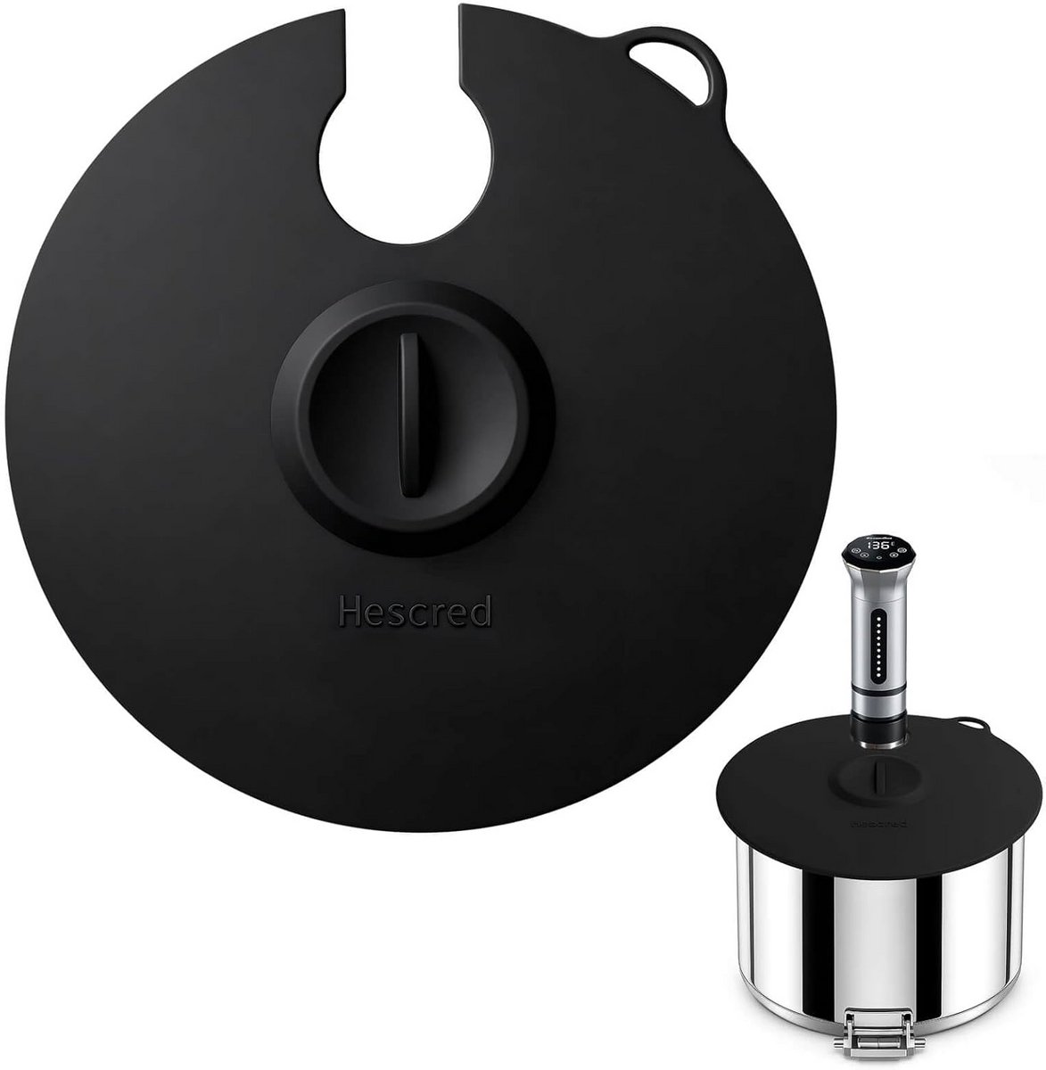 Sous Vide Deksel - Vacuüm Koken - Precisie Koken - Voorkomt Verdamping - 31 cm Diameter - Zwart