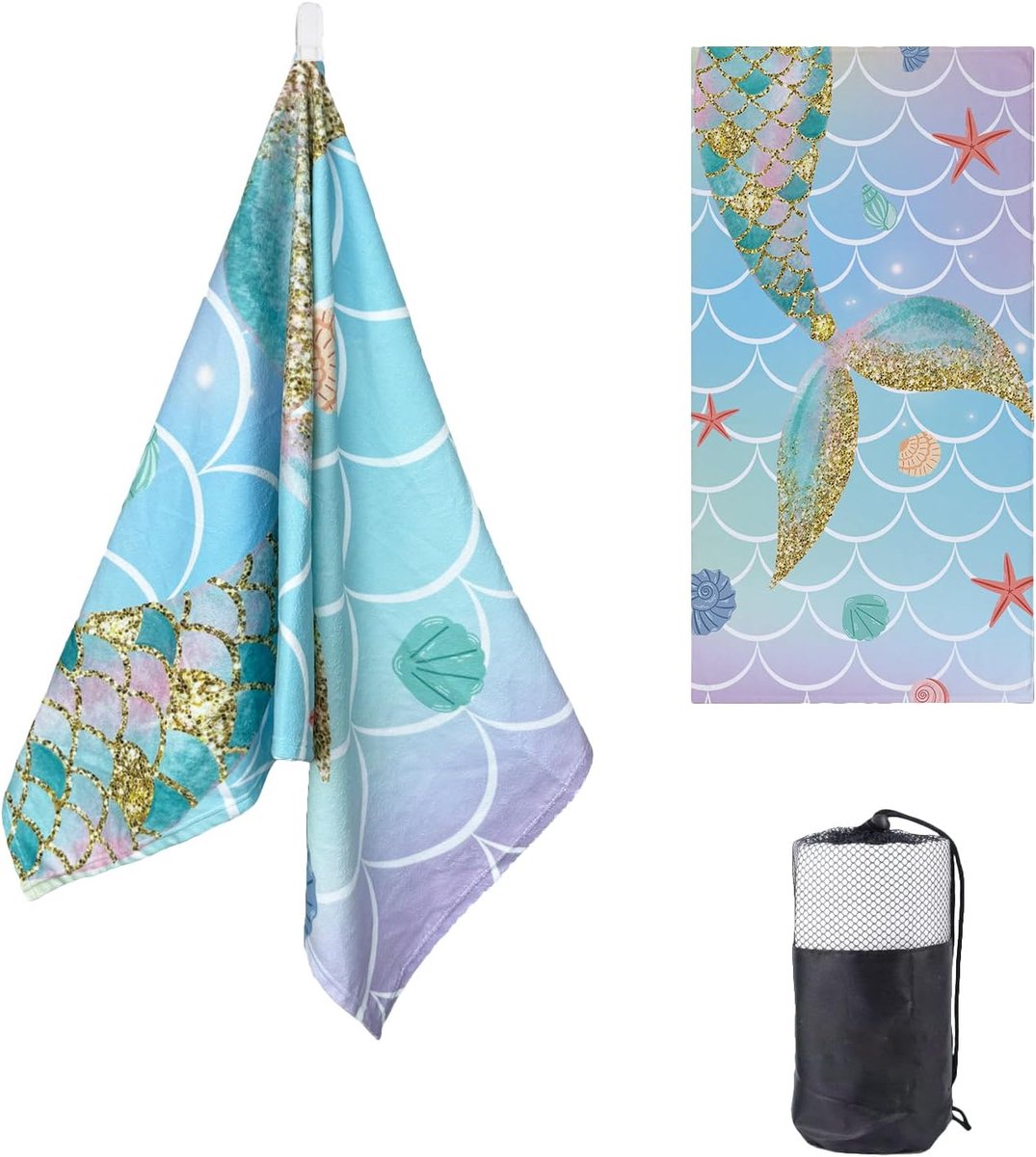 Strandhanddoek Kinderen - Microvezel Badhanddoek - Strand en Zwembad - Sneldrogend Absorbe