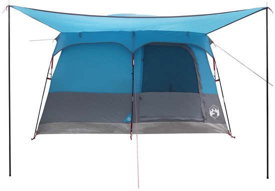 vidaXL - Familietent - 8-persoons - Blauw - Polyester van Vidaxl — afbeelding 4