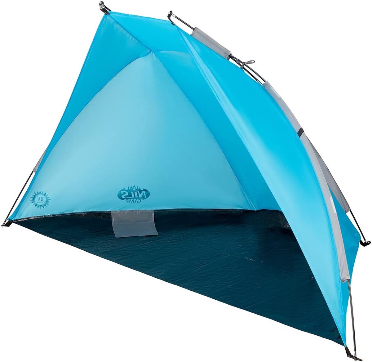 Strandtent - Pop-up tent - Bescherming tegen zon - UV beschermende coating - 210 cm breed - Blauw