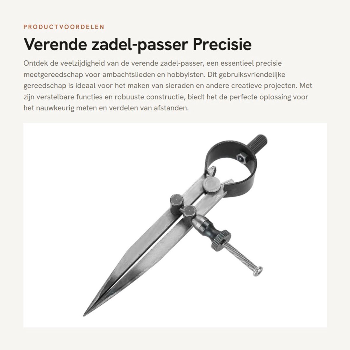 Dailygoods- Zadelpasser Verende - Verstelbaar Gereedschap - Precisie Meetgereedschap - Duurzaam Roestvrij Staal - Geschikt voor Ambachtslieden - Veelzijdig voor Diverse Toepassingen
