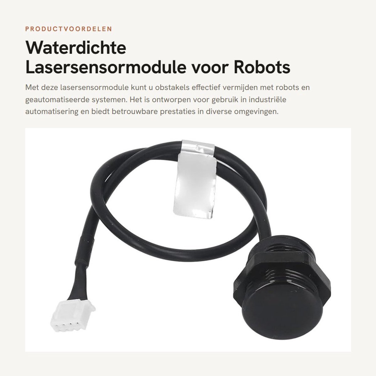 Dailygoods- Infraroodafstandsdetector Waterdicht - Lasersensormodule - Detectieafstand 1-400 cm - Actieve Inductiemodus - Voor Robots/Automatisering - PC Vuurvast Materiaal - Afstandssensor
