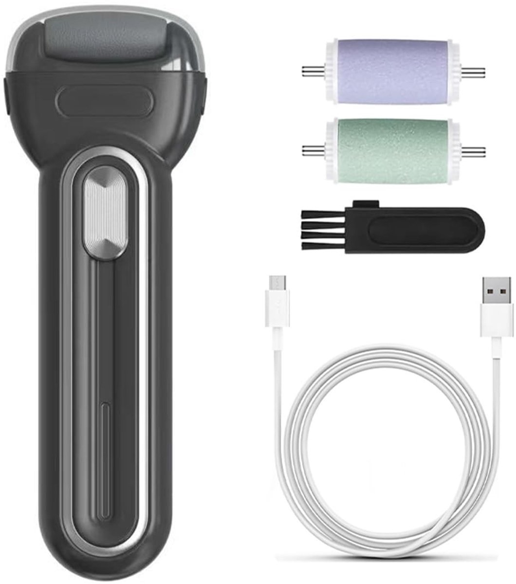 Dailygoods - Elektrische Eeltverwijderaar - Eeltvrij Voetverzorgingsapparaat - Oplaadbaar Pedicure-instrument - Zwart - Gladde Voeten - Voor Thuisgebr...