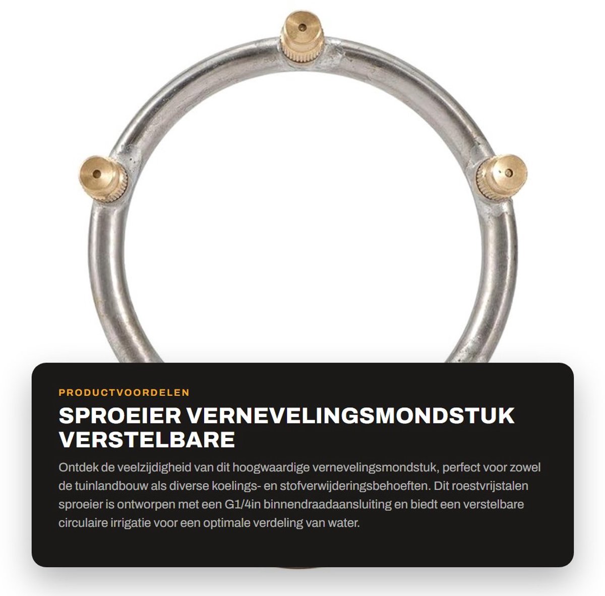 G1/4in vrouwelijke draadaansluiting verstelbare cirkelvormige irrigatiesproeier, versterkende verstelbare sproeier voor tuinieren, verwijderen en bevochtigen