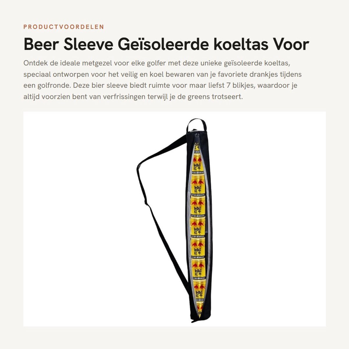 Dailygoods- Koeltas Geïsoleerd - Draagbare Koeler - Voor 7 Blikjes - Geschikt voor Golftassen - Heavy Duty Canvas - Perfect Cadeau - Bierkoeler