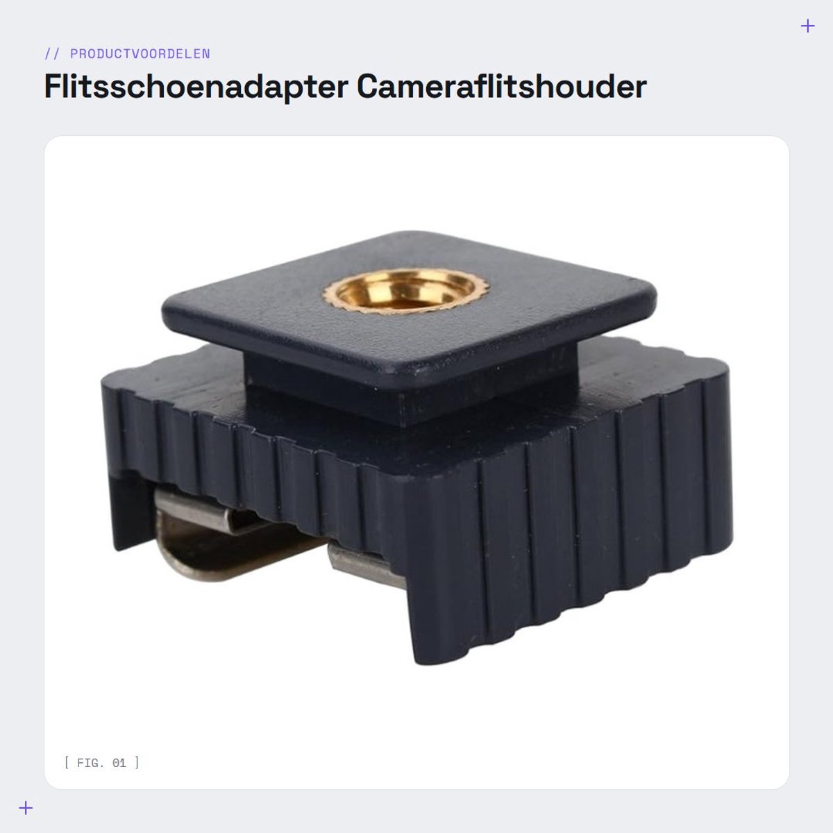 Dailygoods - Flitsschoenadapter - Cameraflitshouder - Lichtstandaard voor flitsers - Compact formaat - Handig voor fotografen - Ideaal voor verschille...