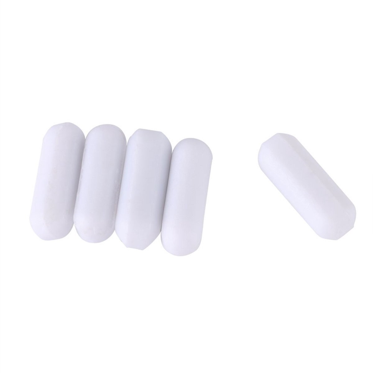 Dailygoods- Magnetische Shaker 5 Stuks - PTFE - Temperatuurbestendig tot 250°C - Corrosiebestendig - 5 x 15 mm - Laboratorium Gebruik - Stirrer