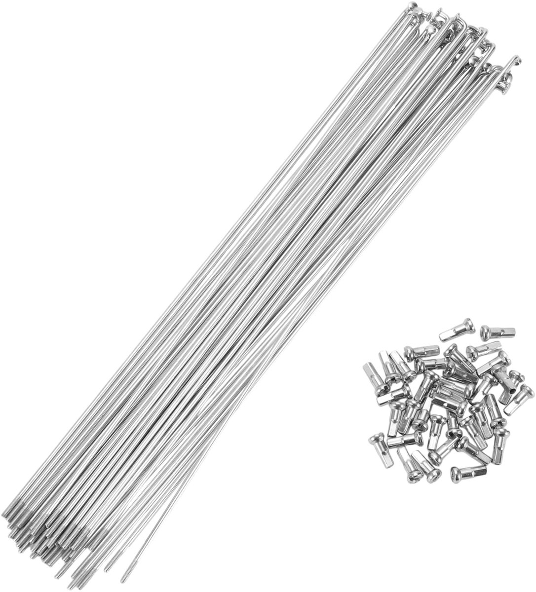 Dailygoods- Spaken 14G 255MM - Koolstofstaal - 36 Stuks - Upgrade voor Race Duurzaamheid - Schokbestendig - Antivibratie Weerstand - Fietsvelg