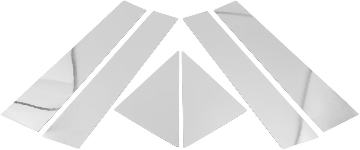 Dailygoods- Deursticker Gloednieuw - Venster Trim - Pijler Raamafdekking - Kunststof - 39,2 x 9 cm - Geschikt voor Toyota Avalon 2019-2023 - Raamtrim