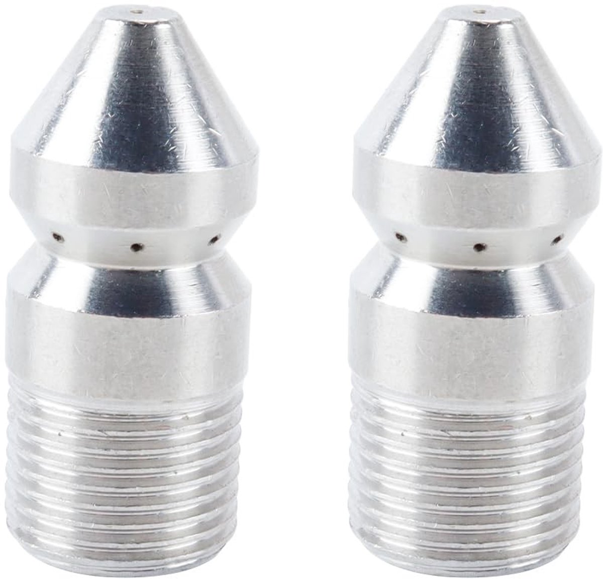Dailygoods- Rioolreinigingssproeier Roestvrij Staal - 3/8 inch Aansluiting - 8 Gaten Achterkant - Ideaal voor Afvoeren - Geschikt voor Hogedrukreiniger - Hoge Kwaliteit - Rioolreiniger