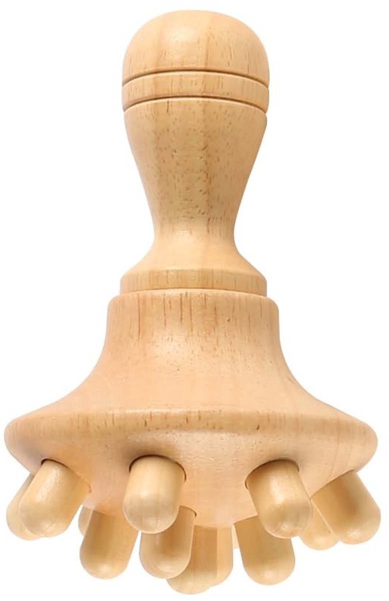 Dailygoods- Houten Massager Lichtgewicht - Houten Paddenstoelmassager - Massageapparaat - Draagbaar Gereedschap - Comfortabele Handgreep - 11x13cm