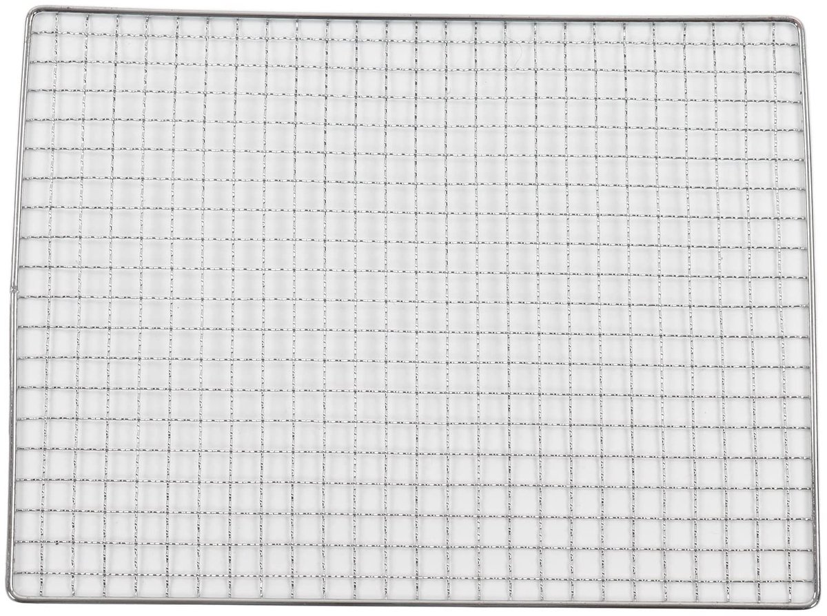 Dailygoods- Grillrooster Roestvrij Staal - Antiaanbaklaag - BBQ Mat - 35 x 26,7 cm - Veilig Ontwerp - Geschikt voor Vlees/Groenten - Barbecue