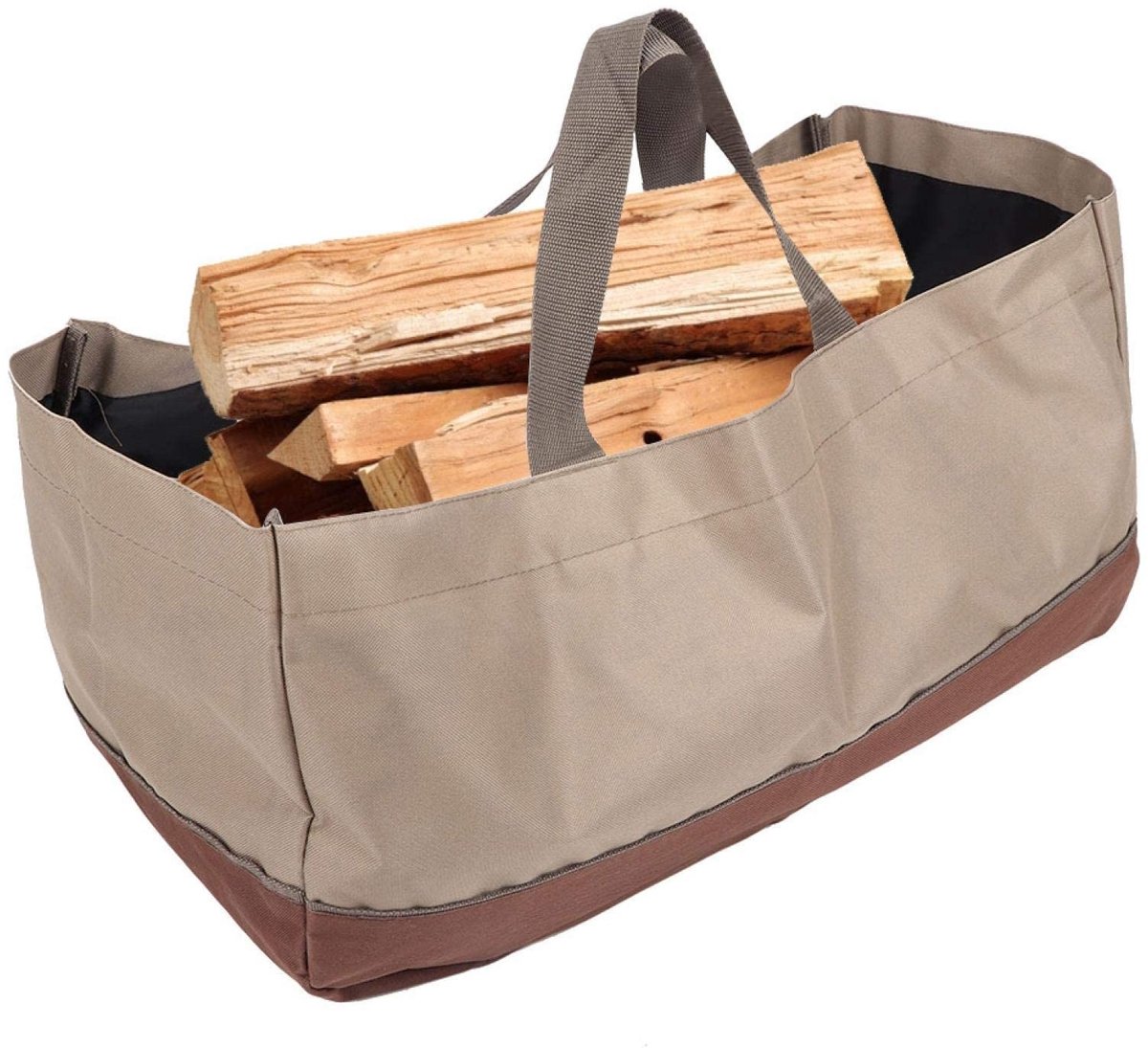 Dailygoods- Brandhout Drager Robuust Oxford-weefsel - Draagtas - Houthouder - Opbergtas - Multifunctioneel - Ruimtebesparend - Houtdrager