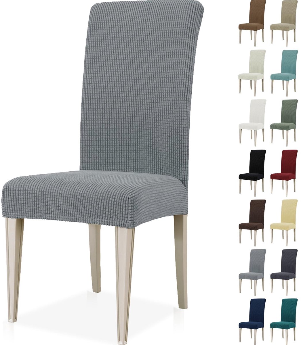 Dailygoods- Stoelhoes Stretch - 6 Stuks - Universele Eetstoelhoes - Wasbare Eetkamerstoelhoes - Bescherming tegen Vlekken - Eenvoudig te Installeren - Eetkamerstoel