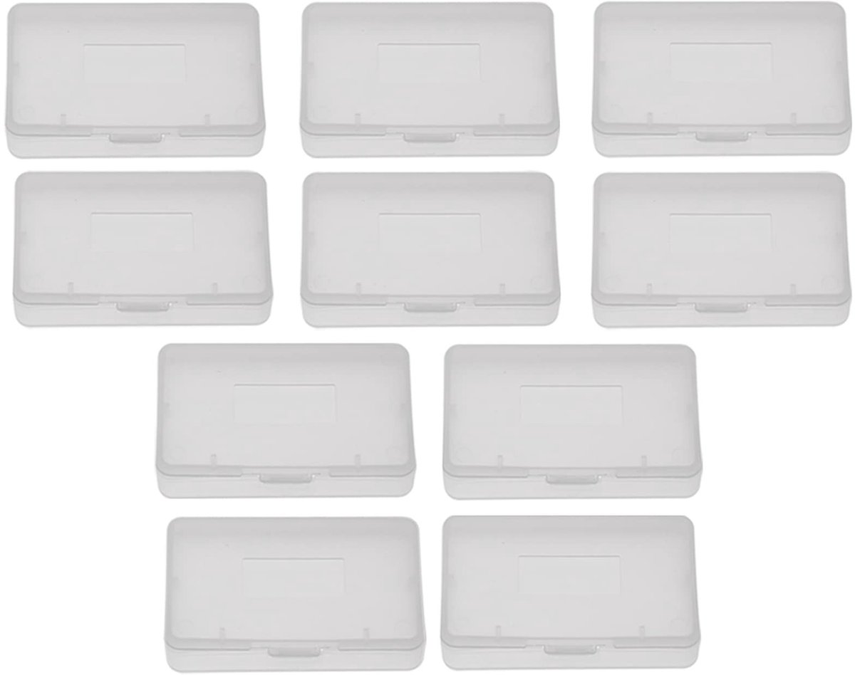 Dailygoods- Game Cartridge Case 10 Stuks - Transparante Opbergdoos - Beschermende Behuizing - Duurzaam ABS - Compact en Lichtgewicht - Geschikt voor GBA - Spelkaartdoos