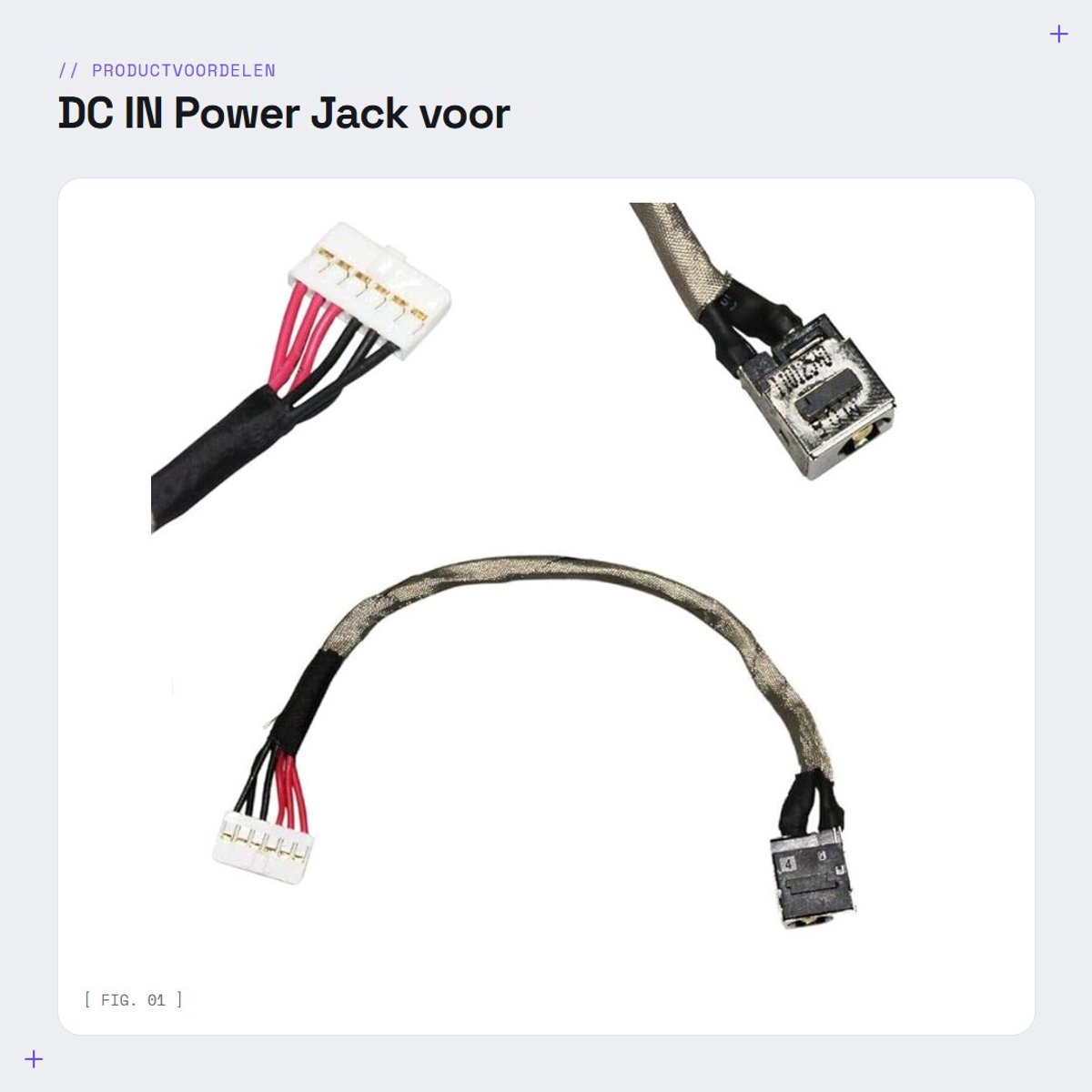 Dailygoods - DC IN Power Jack voor MSI Laptops en Notebooks