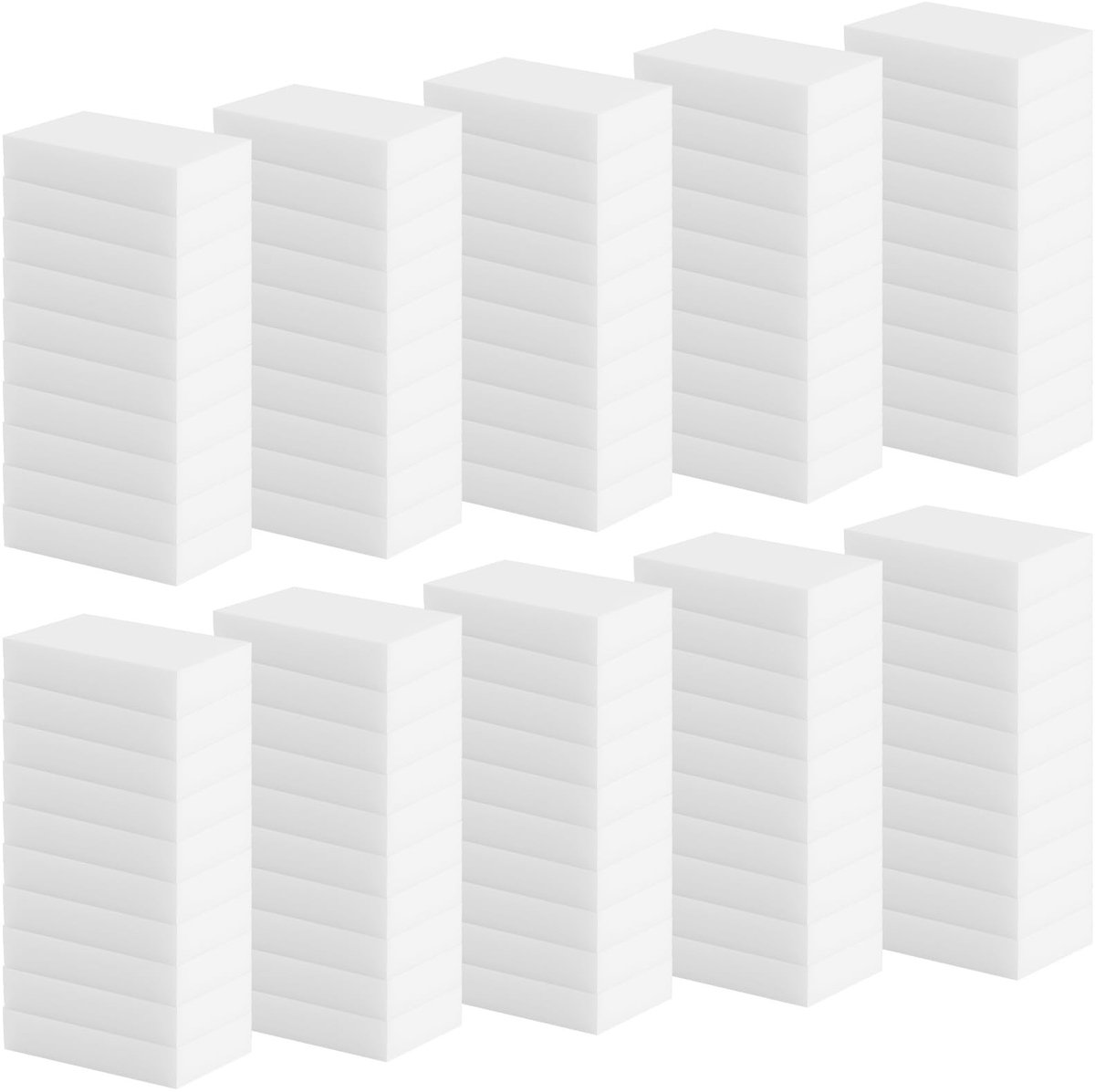 Dailygoods- Reiniger/spons 100 stuks - Melamine/schoonmaak - Multifunctioneel - Duurzaam - Zonder chemicaliën - 10 x 6 x 2 cm - Schoonmaakdoekjes