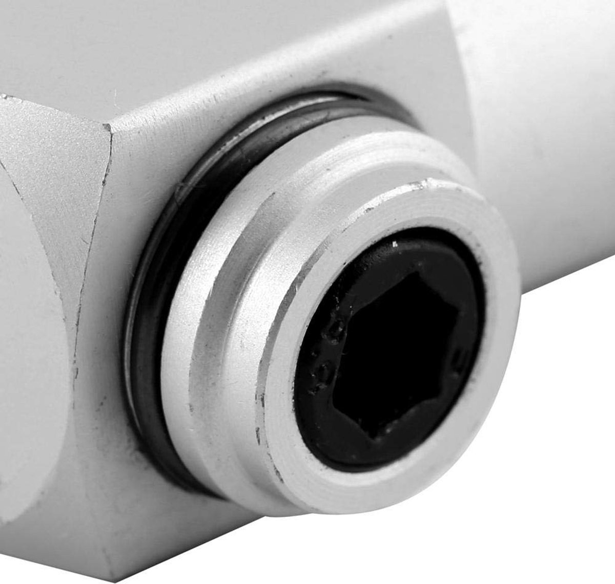 Dailygoods - Pneumatisch Draaischarnier 360 Graden - Luchtslangadapter - Aluminium - Geschikt voor Scharnierverbindingen - Duurzaam en Betrouwbaar