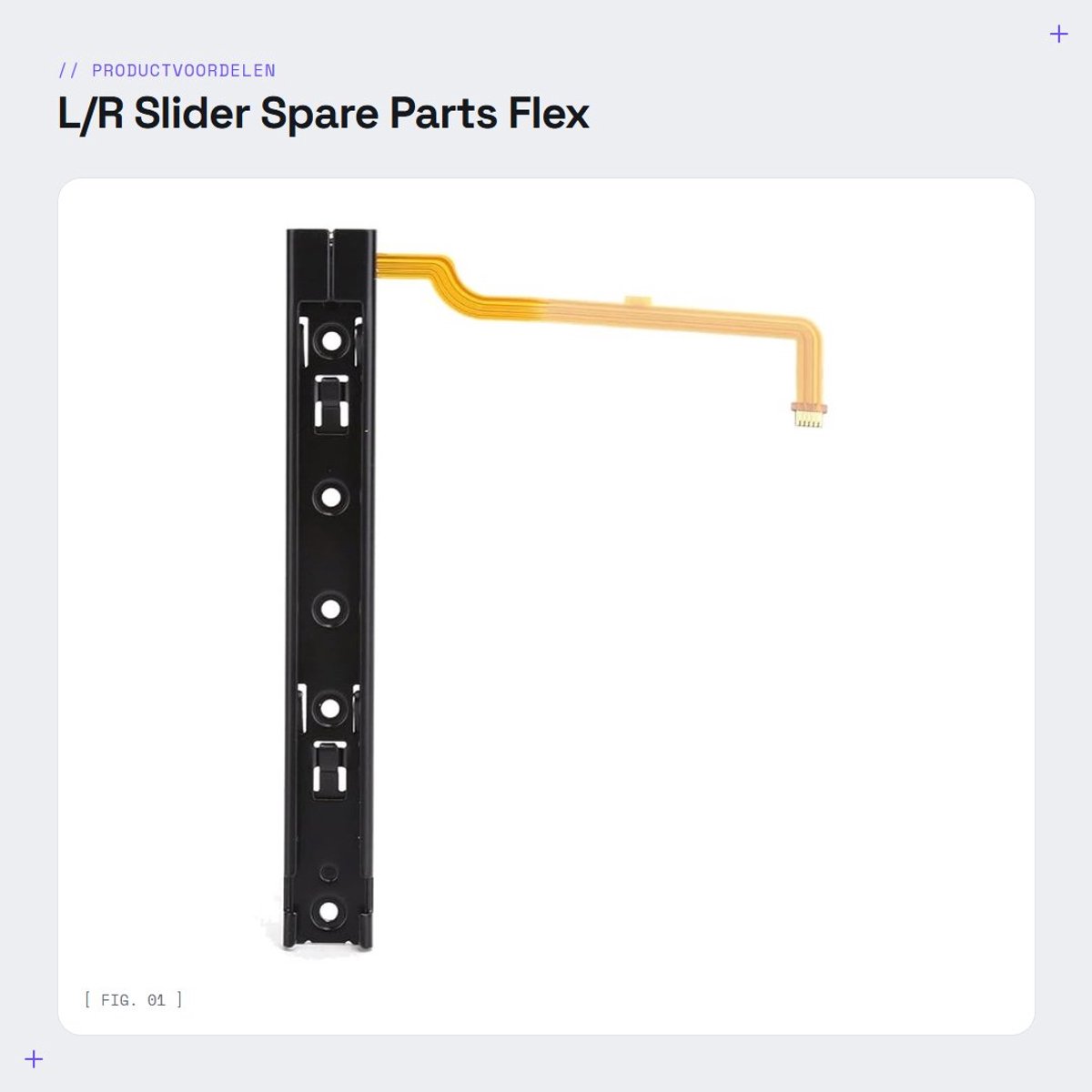 Dailygoods- Slider Vervangonderdelen - Links/Rechts Slider - Flex Kabel Reparatie - Hoogwaardig Metaal - Duurzaam - Langdurige Levensduur - Controller