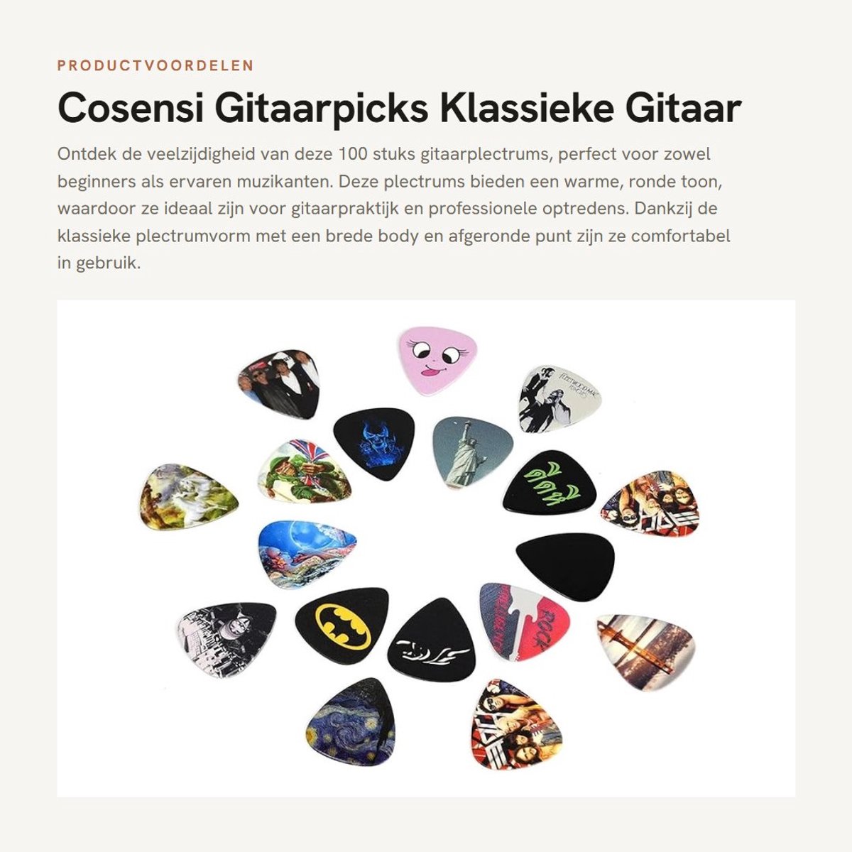 Dailygoods - Gitaarpicks - Klassieke Gitaar Plectrums - Geassorteerde Stijl - Professioneel Gebruik - 100 Stuks - Geschikt voor Akoestische en Elektri...