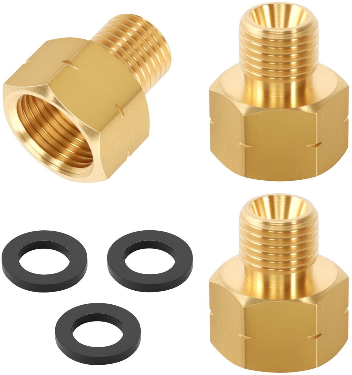 Dailygoods - LPG Gas Adapter - 3/8 Inch Female x 1/4 Inch Male - Geschikt voor Gasfornuis en Camping - Duurzaam en Betrouwbaar - Veiligheid en Gebruik...
