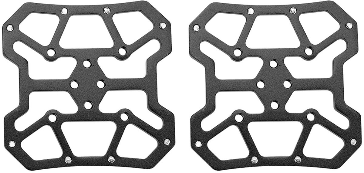 Dailygoods - Clipless To Flat Pedal Adapter - Fietspedaal Converter - Aluminium Legering - Zwart/Rood - Mountainbike Accessoire - Geschikt voor Casual...
