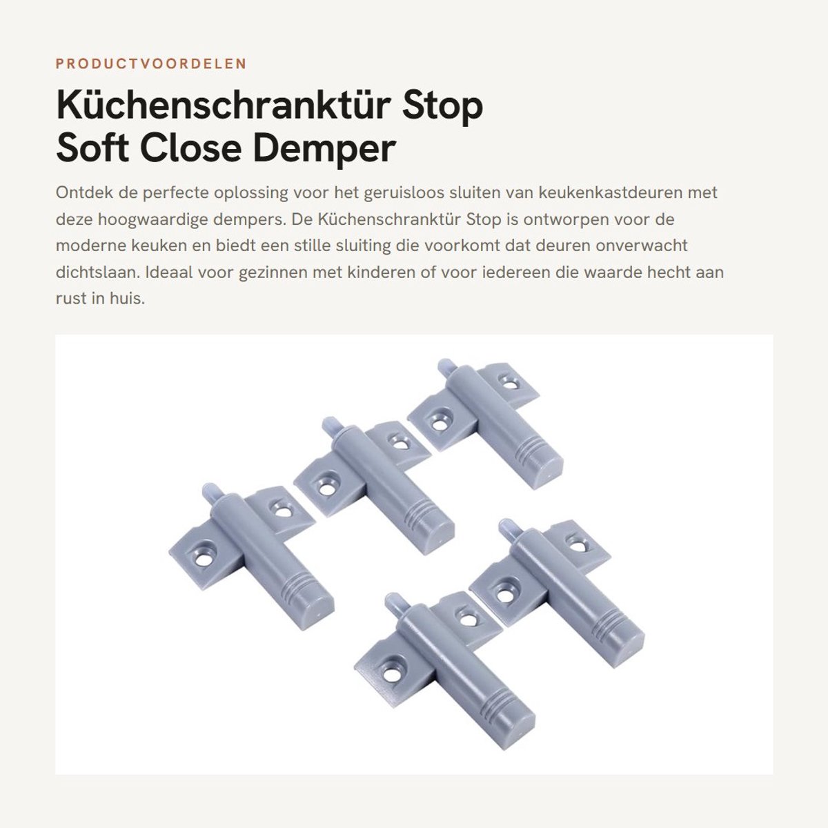 Dailygoods- Keukenschrankdeur Soft Close - Deurstopper - Deurbuffer - Demper - Cabinet Catches - 20 Stuks - Hoge Kwaliteit