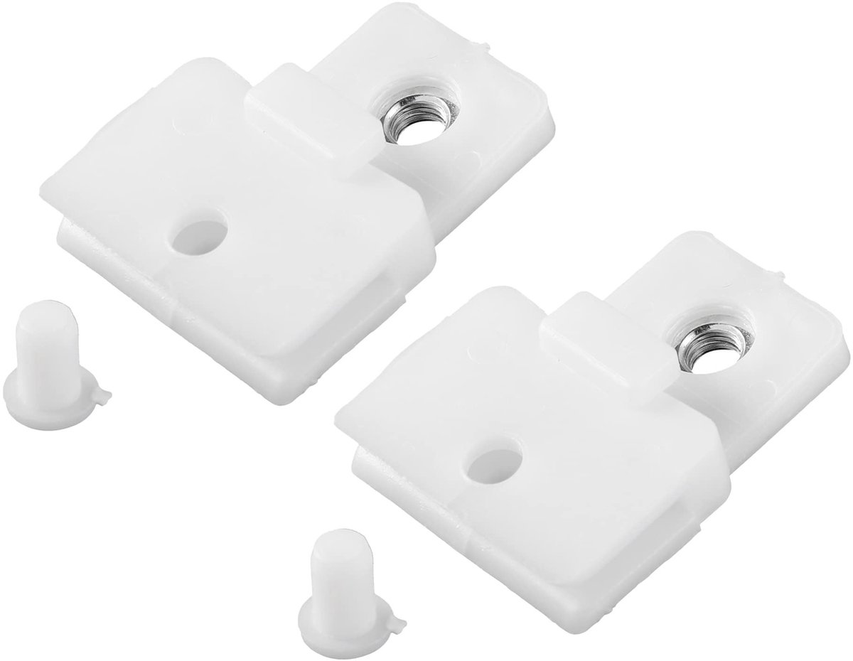 Dailygoods- Bevestigingsclip Universele Pasvorm - Glas Kanaal - Kunststof - 2 Stuks - Wit - Eenvoudige Installatie - Raamclip