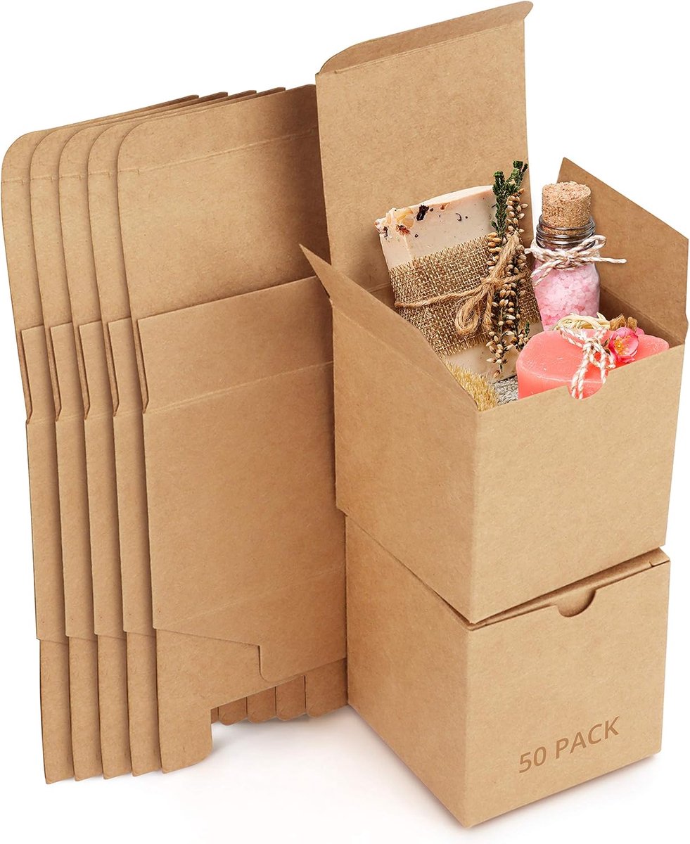 Allecto plus - 50 Pak Hobby Kado Dozen 7,5 x 7,5 x 7,5cm - Presentaties Geschenk Presentjes Doos voor Feestjes, Verjaardagen, Huwelijken, Vakanties.