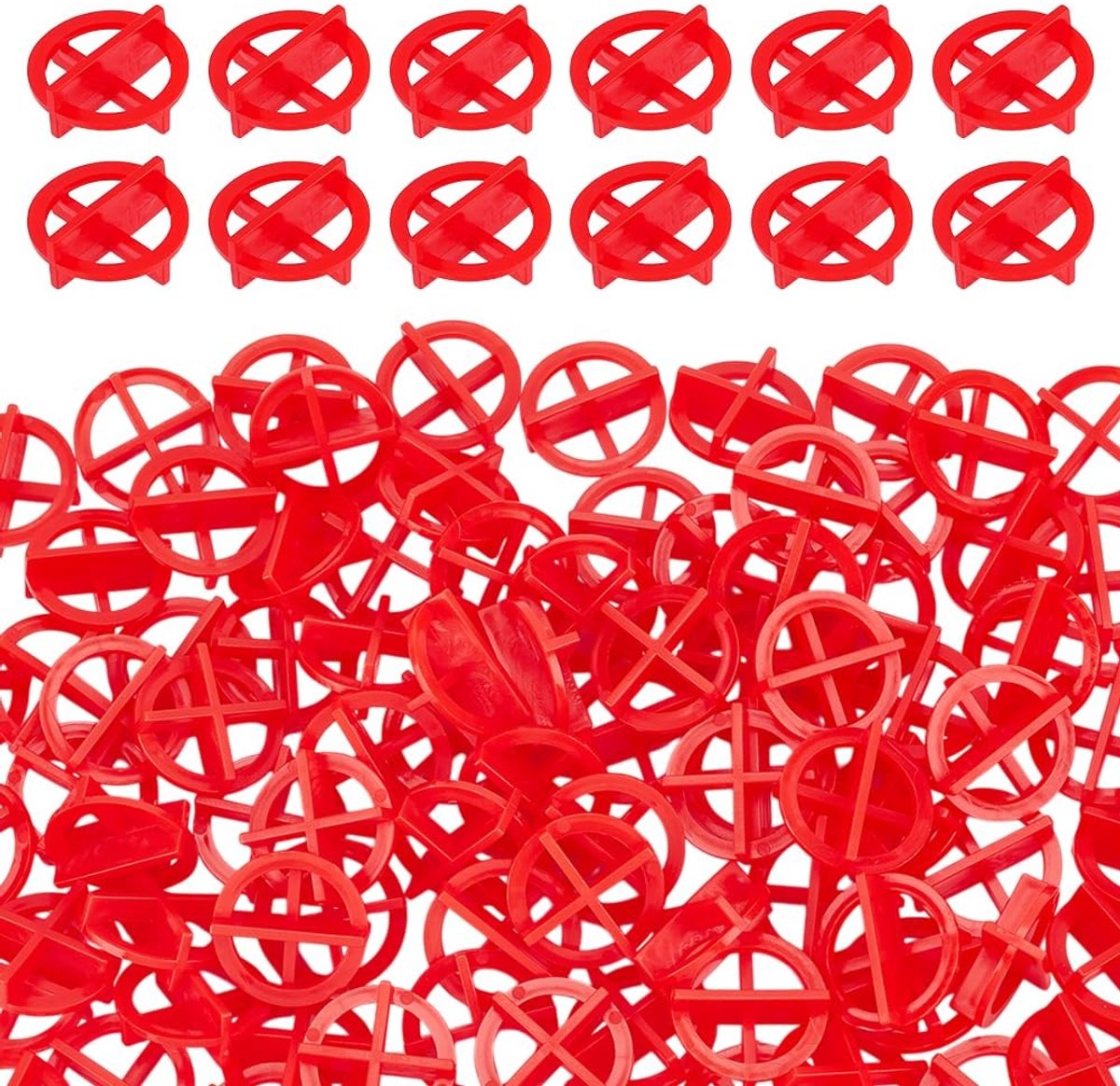 Dailygoods- Tegelafstandhouders 500 stuks - Afneembare Hoekverdeler - Nivelleerclips - Voor Houten Vloertegels - Veelzijdig - Afmetingen 28 mm diameter - Afstandhouders