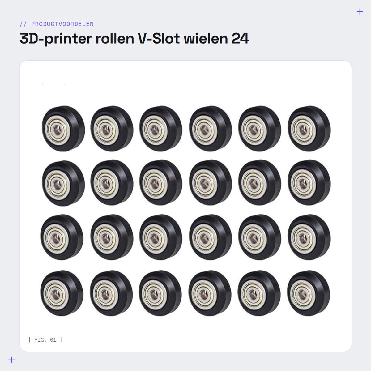 Dailygoods- 3D-printer Wielen 24 Stuks - V-Slot Rollen - POM Wiel - Compatibel met Creality Ender 3 - Duurzaam - Lichtgewicht - 3D-printer Onderdelen