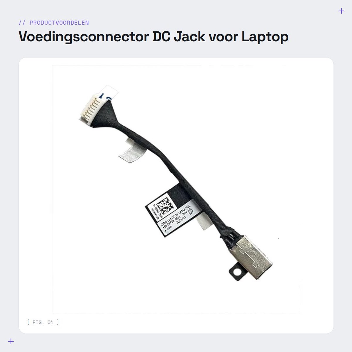 Dailygoods - Voedingsconnector DC Jack voor Laptop Latitude 3420 3430 3520 3530