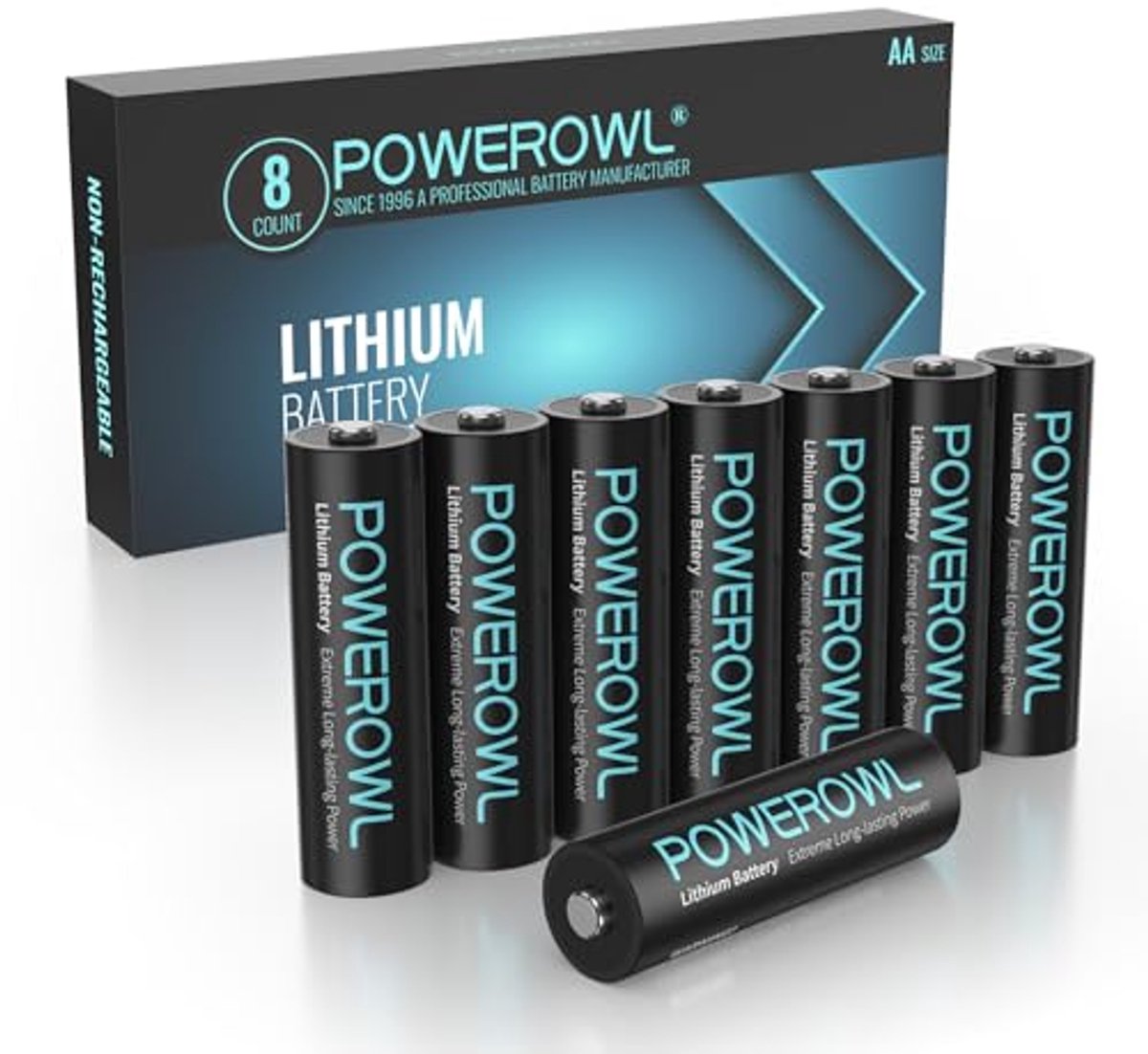 AA Lithium Batterijen - Vervangbare Cellen - Apparaten Voeden - Extreme Temperatuur Bestendig - 8 Stuks - Zilver
