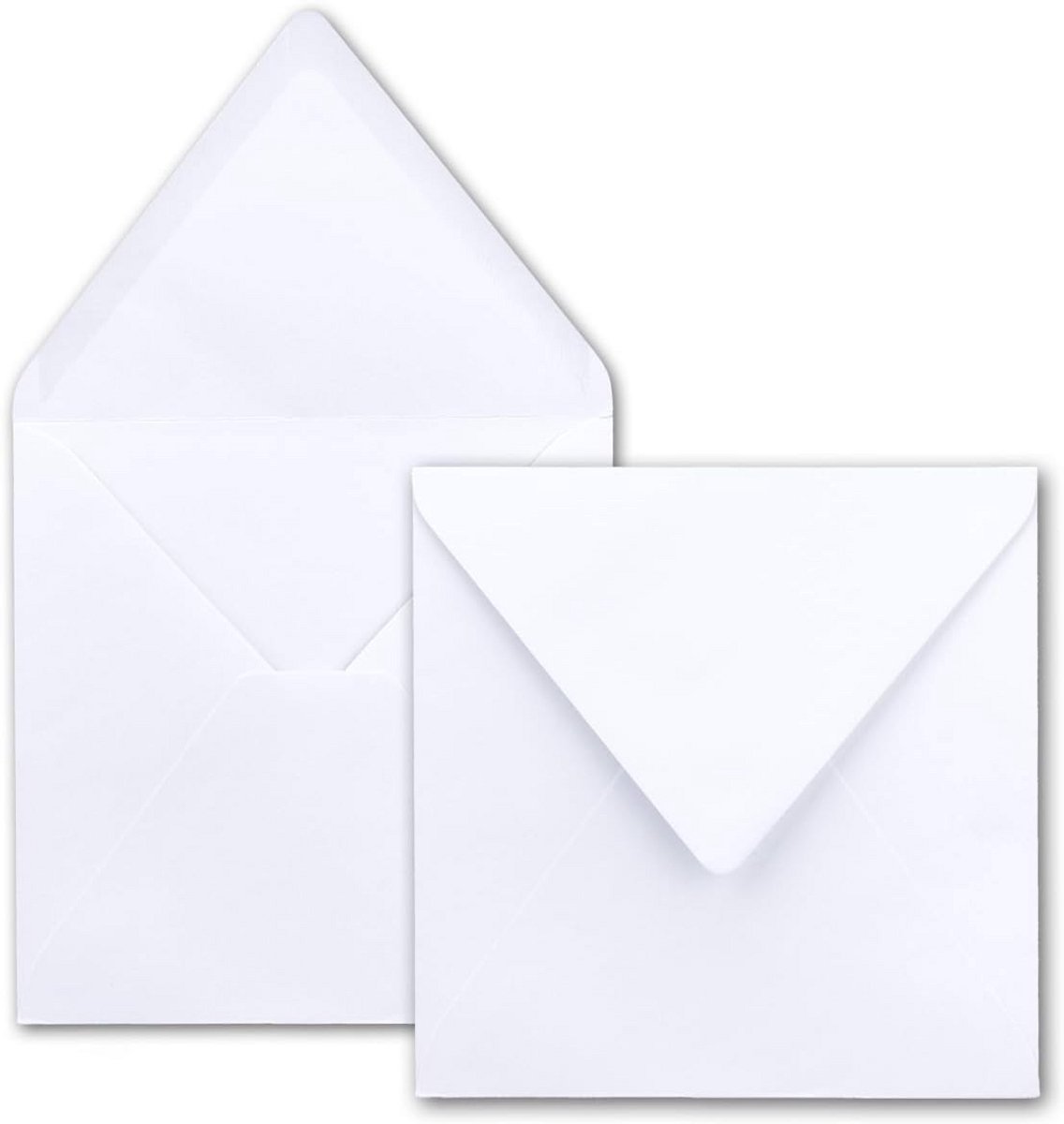 Vierkante Enveloppen - Briefkaarten Verpakking - Uitnodigingen Versturen - Mooie Kleurkwaliteit - 15.5 x 15.5 cm - Helder Wit